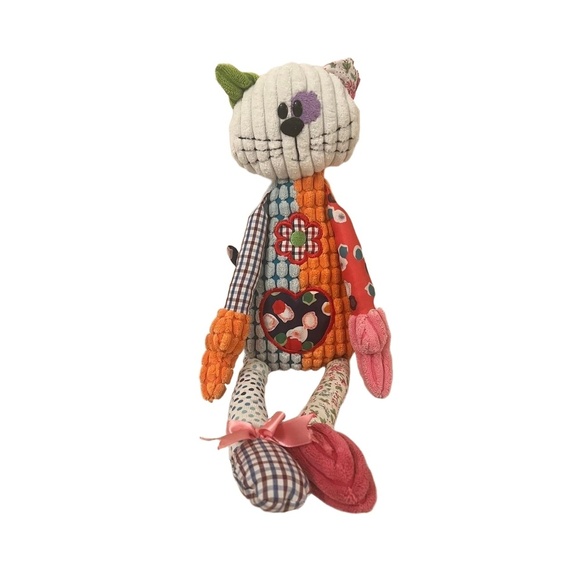 Other - Gund Studio G Patchwork Cat 8 Plush Toy Multi-Color Bohemian Stuffed Animal 18”